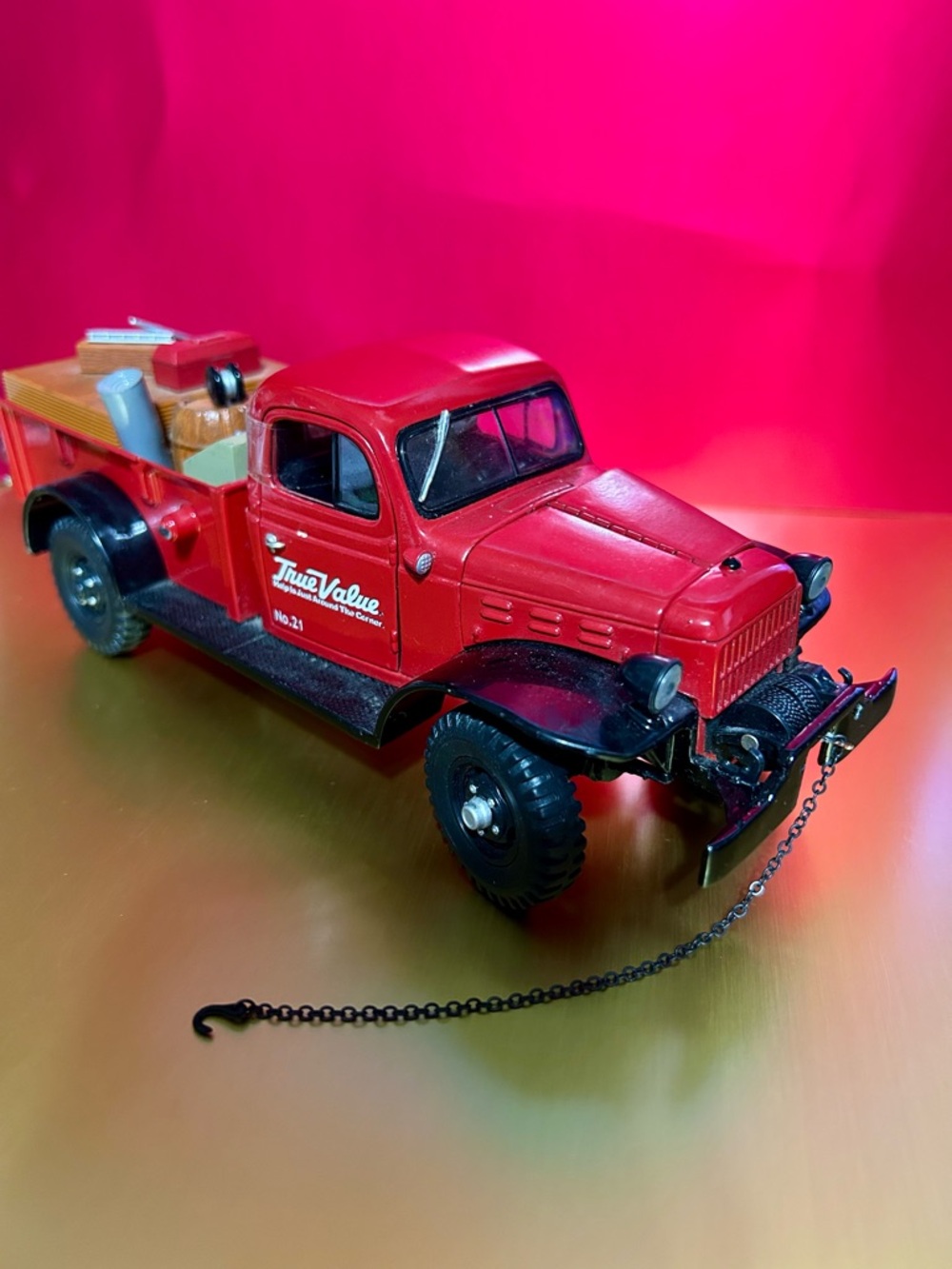 True Value Red Toy Service Pickup Truck - Collectible Kids Vehicle